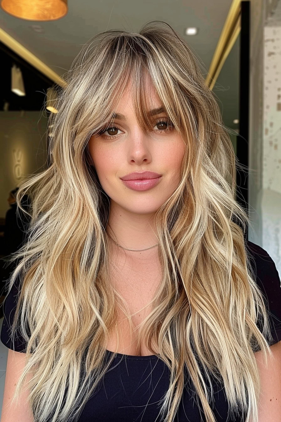 45 Stunning Examples of Long Hair With Bangs - Flo's Blog