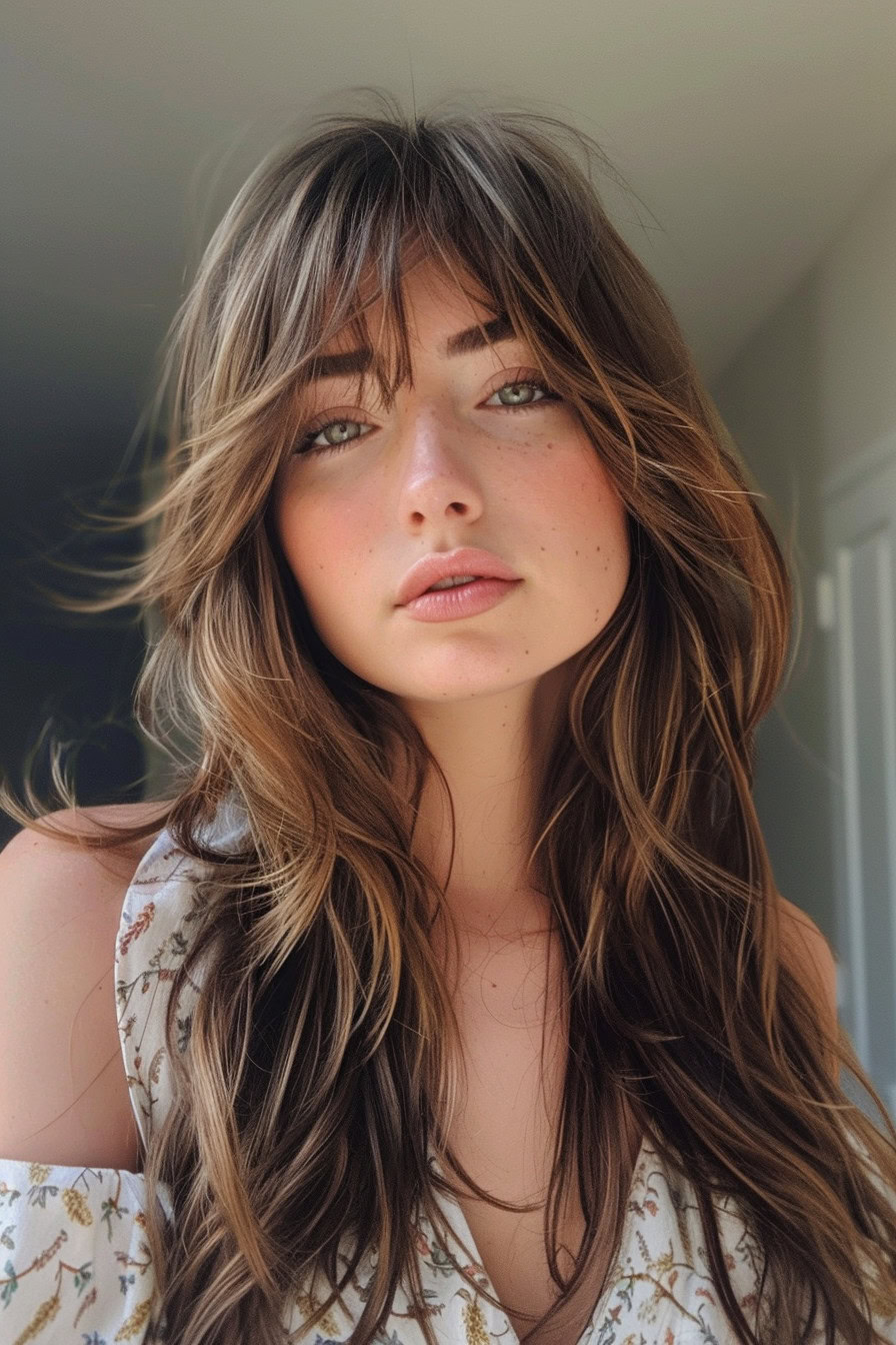 45 Stunning Examples of Long Hair With Bangs - Flo's Blog